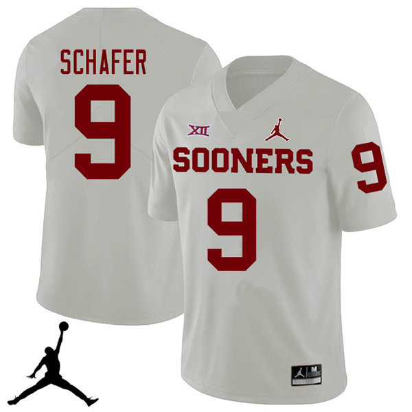 Oklahoma Sooners #9 Tanner Schafer 2018 College Football Jerseys Sale-White